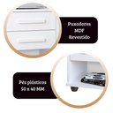 Ver imagem 4 de Kit 2 Mesas de Cabeceira Cielo Cor:branco - Mesinha de Quarto - Mizza Decor