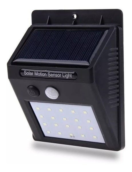 Luminária Solar Parede Leds Sensor Movimento Potente - 2