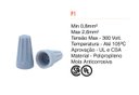 Ver imagem 2 de 1000 Conectores de Torção Emenda Fios Cabos Cinza até 2,6mm²