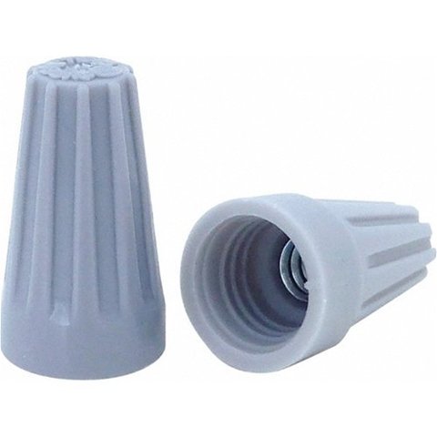 1000 Conectores de Torção Emenda Fios Cabos Cinza até 2,6mm²