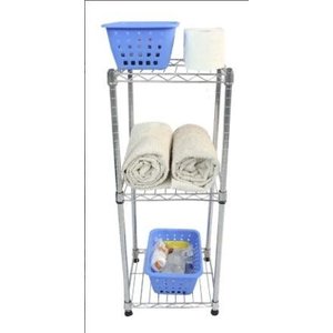 Estante de Aço Cromado com 3 Prateleiras Rack Aramados 1004