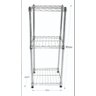 Estante de Aço Cromado com 3 Prateleiras Rack Aramados 1004 - 3