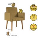 Ver imagem 3 de Kit 5 Cadeiras Poltronas Decorativa - Escritório - Recepção Cor:capuccino