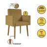 Kit 5 Cadeiras Poltronas Decorativa - Escritório - Recepção Cor:capuccino - 3