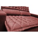 Ver imagem 4 de Sofá Retrátil e Reclinável Cama Inbox Slim 1,50M Tecido Suede Velusoft Vermelho