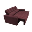 Ver mais imagens de Sofá Retrátil e Reclinável Cama Inbox Slim 1,50M Tecido Suede Velusoft Vinho