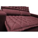 Ver imagem 4 de Sofá Retrátil e Reclinável Cama Inbox Slim 1,50M Tecido Suede Velusoft Vinho