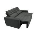 Ver mais imagens de Sofá Retrátil e Reclinável Cama Inbox Slim 1,50M Tecido Suede Velusoft Cinza