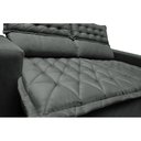 Ver imagem 4 de Sofá Retrátil e Reclinável Cama Inbox Slim 1,50M Tecido Suede Velusoft Cinza
