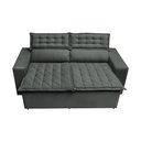 Ver imagem 5 de Sofá Retrátil e Reclinável Cama Inbox Slim 1,50M Tecido Suede Velusoft Cinza