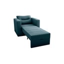 Ver imagem 3 de Sofá Cama Marissol 1 Lugar Suede Petróleo