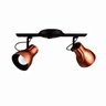 Spot Duplo Trilho - Luminária Teto Ideal para Praia - Preto com Cobre - 1