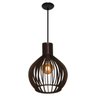 Luminária Lustre Pendente Madeira Mdf 30cm Tabaco Moderno - 5
