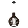Luminária Lustre Pendente Madeira Mdf 30cm Tabaco Moderno - 1