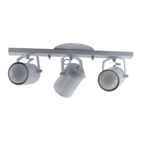 Spot no Trilho de 40cm para 03 Lâmpadas Padrão E27 Ideal para Sala Cozinha Quarto (110v/220v)