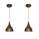 Ver imagem 1 de Kit 02 Lustres Luminárias Pendentes - Modelo Funil - Ouro Velho