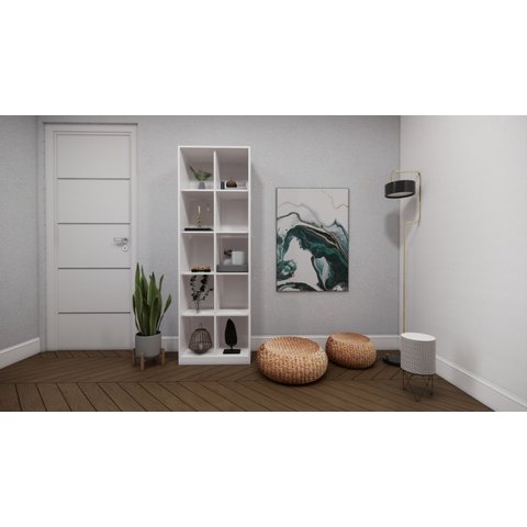 Armário Colmeia Expositor 10 Nichos Closet Lojas Cor Branco