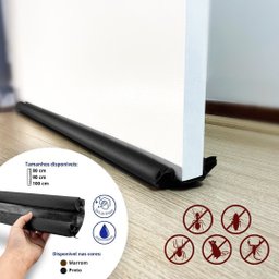 Protetor Rolinho Veda Porta Impermeável com Costura 80 Cm Marrom - 3