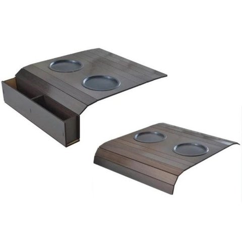 Apoio de copo Para Braço De Sofá Com Porta Controle Kit Tabaco 2pç
