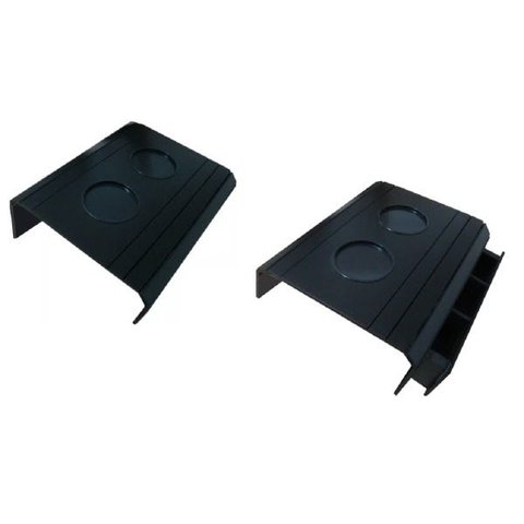 Apoio de copo Para Braço De Sofá Com Porta Controle Kit Preto 2pç