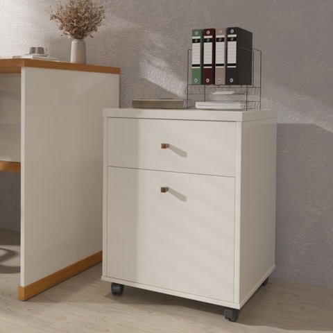 Gaveteiro Arquivo Office Mdp Rodízio Berlin - Vianossa