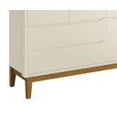 Ver imagem 3 de Guarda-Roupa Retrô 3 Portas Classic New Areia Fosco com Madeira - MoveisAqui