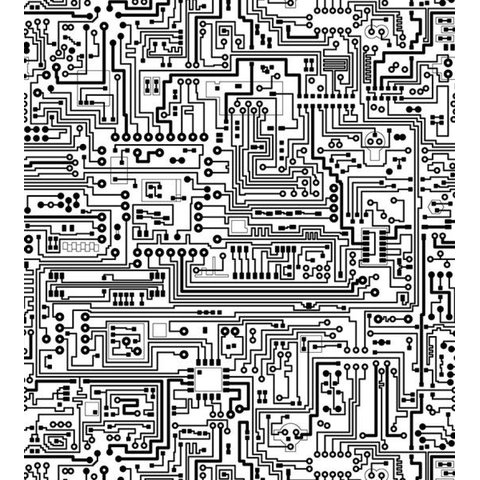 Papel De Parede Placa De Circuito Branco E Preto