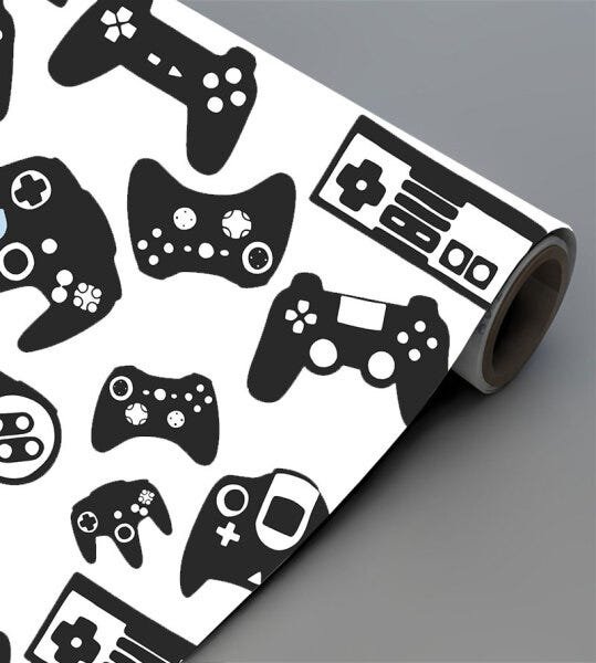 Papel De Parede Joystick Boy Fundo Branco - 2