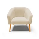 Ver imagem 4 de Kit 02 Poltronas Stella Corano Nozes com Linho Areia A27 Pés Palito Castanho - D'rossi