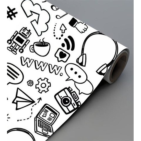 Papel De Parede Preto Branco Media Social
