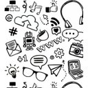 Ver imagem 2 de Papel De Parede Preto Branco Media Social
