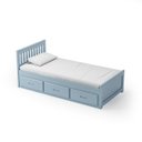 Ver imagem 3 de Cama Solteiro 03 Gavetas - Madeira Maciça Azul