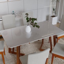Conjunto para Sala de Jantar com 6 Cadeiras Dakota - 8
