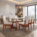 Ver imagem 1 de Conjunto para Sala de Jantar com 6 Cadeiras Dakota