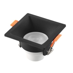 Spot Led Embutir Recuado Quadrado Preto 3w Neutro 4100k Blumenau Iluminação