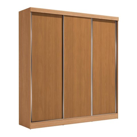 Guarda Roupas Casal 3 Portas de Correr 3 Gavetas Kappesberg Tapajós/canela 208cm