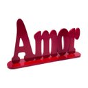 Ver imagem 1 de Adorno de Mesa Palavra Amor Vermelho 25 Cm