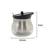 Açucareiro de Vidro com Tampa e Colher Revestido em Aço Inox - 5