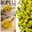 Ver imagem 7 de Kit 15 Flores de Cerejeira Artificial Amarela Realista para Arranjos Sofisticados