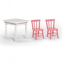 Ver imagem 1 de Conjunto Mesinha Infantil Branca com 2 Cadeiras Kids Rosa