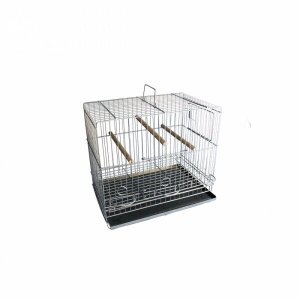 Gaiola com 3 Comedouros de Arame Zincado para Canário