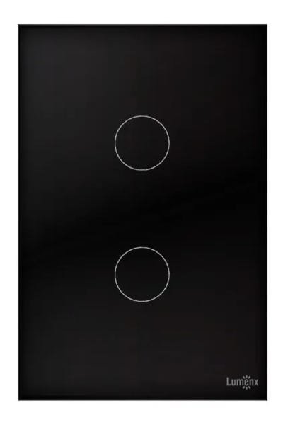 Interruptor Touch 2 Teclas Preto Caixa 4X2