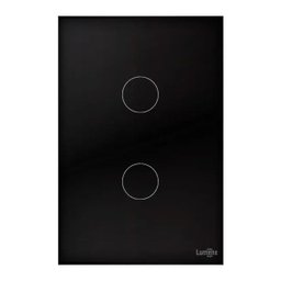 Interruptor Touch 2 Teclas Preto Caixa 4X2 - 1