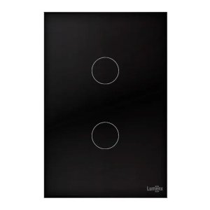Interruptor Touch 2 Teclas Preto Caixa 4X2