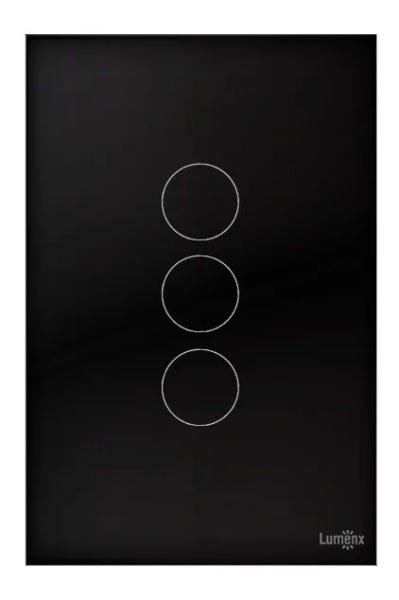 Interruptor Touch 3 Teclas Preto Caixa 4X2