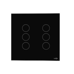 Interruptor Touch 6 Teclas Caixa 4X4 Preto