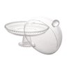 Prato P/Bolo C/Pé e Tampa Cristal Pearl Bolinha Transparente 20cm Wolff - 3