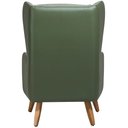 Ver mais imagens de Poltrona de Amamentação Fixa Pés Manu Liz D02 Couríssimo Tramado Verde C-296 C-120 - Lyam Decor
