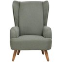 Ver imagem 3 de Poltrona de Amamentação Fixa Pés Manu Liz D02 Couríssimo Tramado Verde C-296 C-120 - Lyam Decor