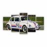 Quadro Canvas Fusca Branco Herbie 53 Filme 155x80cm - 1